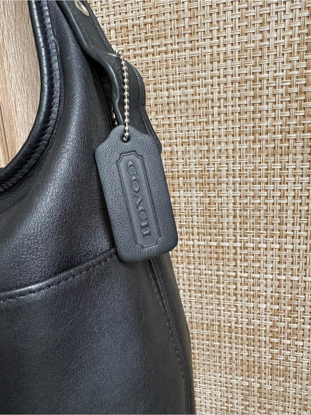 COACH Vintage Legacy Hobo Black Leather Nickel Shoulder Bag Handbag Purse 9058 - Picture 10 of 10